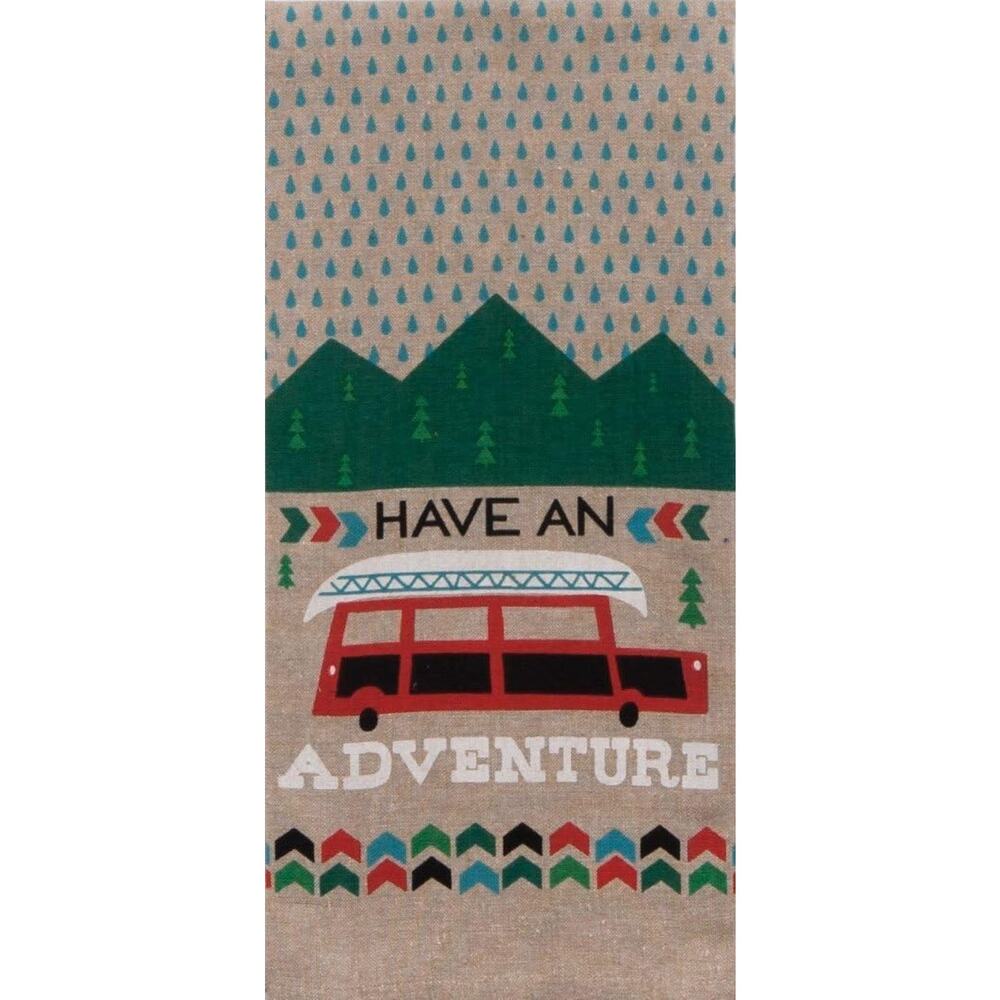 Kay Dee Designs Southwest Sun HAVE AN ADVENTURE Chambray Cotton Tea Towel NEW